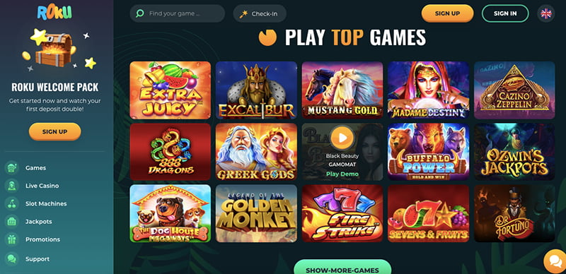 roku casino online screenshot games